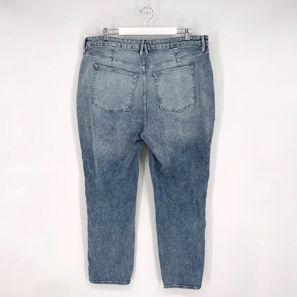 Good American Good Icon Lace Up Side Jeans Indigo Wash Size 18 - Picture 6 of 6